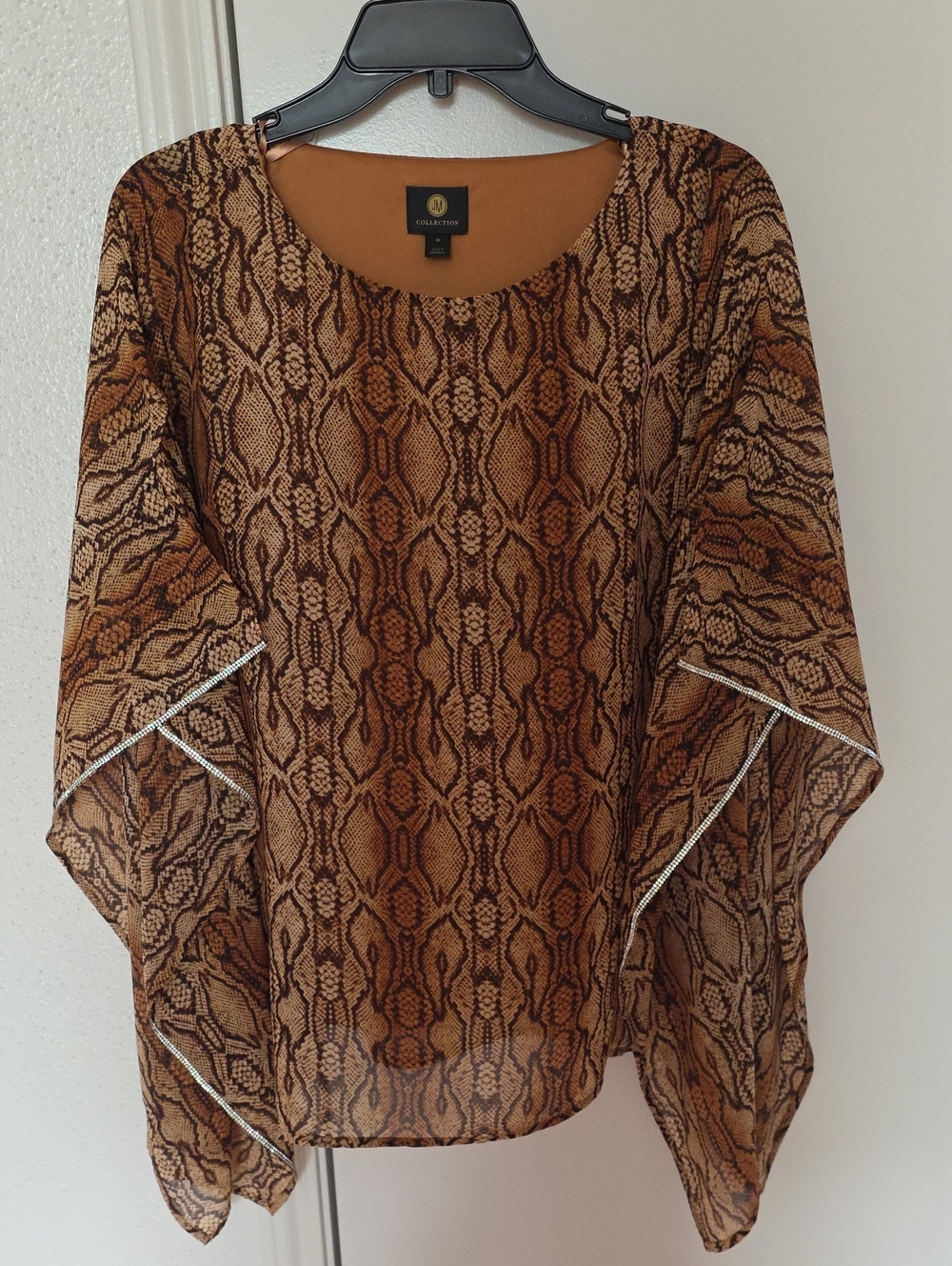 Collection JM Brown Snake-Print Flowing Tunic